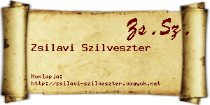 Zsilavi Szilveszter névjegykártya