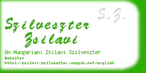 szilveszter zsilavi business card